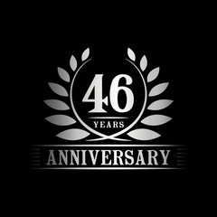46 years logo design template. Anniversary vector and illustration template.