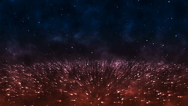 Abstract animation design for Large Hadron Collider particles explosion hi tech video projects. Abstract space universe galaxy motion graphic.