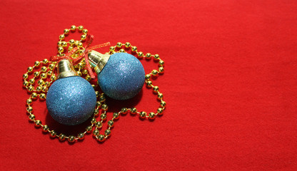 Christmas tree toys, beads, balls and decorations