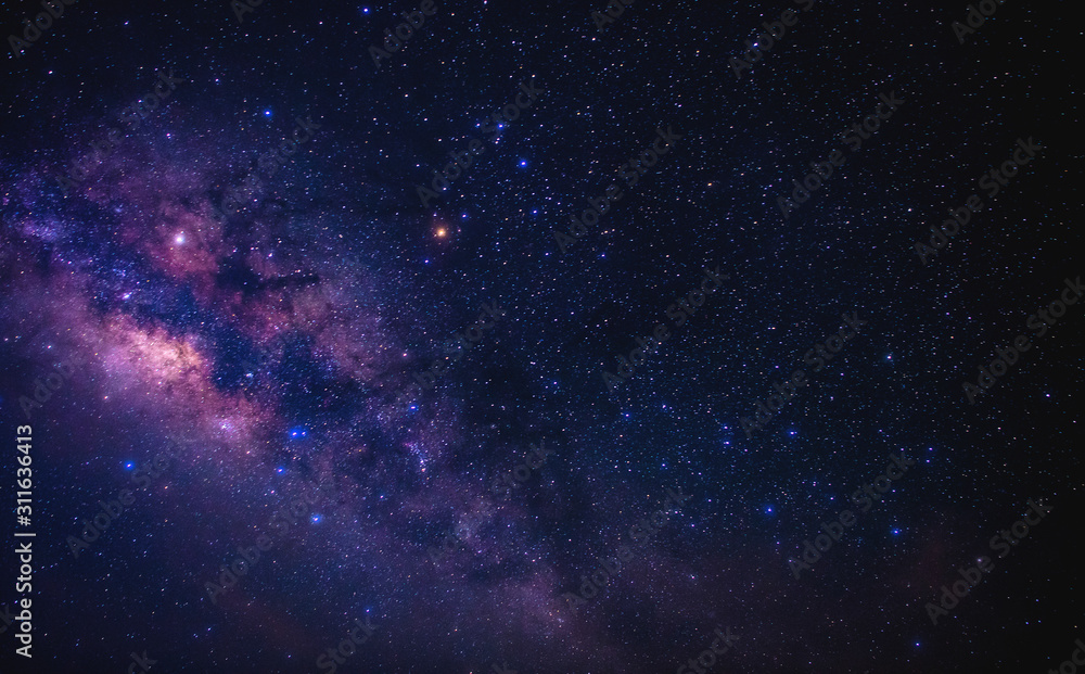 Wall mural beauty of the milky way galaxy