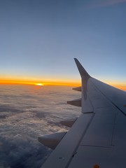 view of wing of airplane