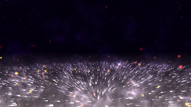 Abstract animation design for Large Hadron Collider particles explosion hi tech video projects. Abstract space universe galaxy motion graphic.