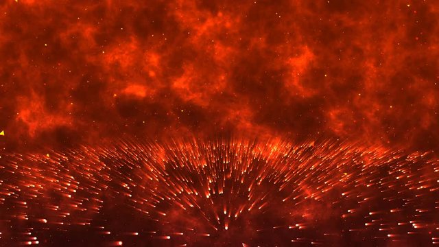 Abstract animation design for Large Hadron Collider particles explosion hi tech video projects. Abstract space universe galaxy motion graphic.