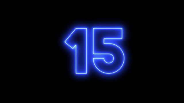 estación de televisión Dispensación Descarte Neon shiny countdown seconds 20 to 0. Stock Video | Adobe Stock