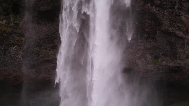 Waterfall. Cascade of white water. Waterfall in Iceland.