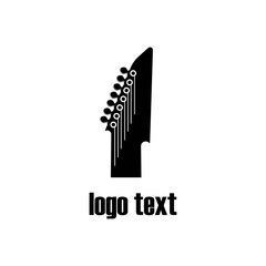 guitar icon logo vector illustration design template