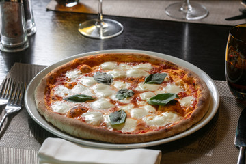 Margarita Pizza close up photos