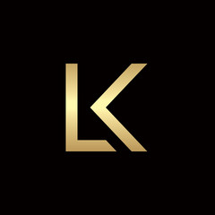 Fototapeta premium LK Initials Logo