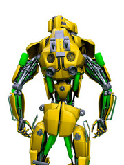 mechanical soldier rear view