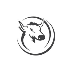 cow logo , animal logo