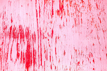 Grunge wooden background. Old red colored shabby wood. Shabby chic provence style.