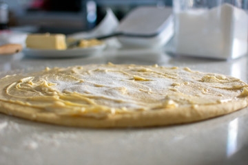 baking homemade cinnamon rolls