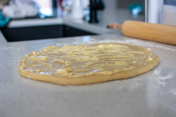 baking homemade cinnamon rolls