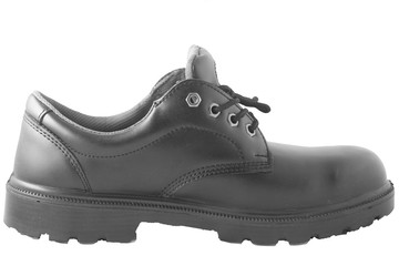 black safety shoe on white background 