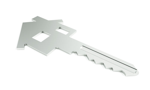 3d rendering of a house key