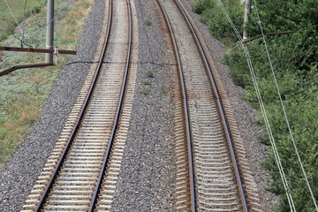 Fototapeta na wymiar Double-track railway