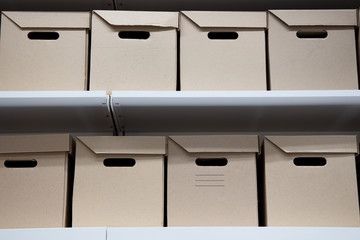 Box with lid, office boxes and folders for storing documents and files