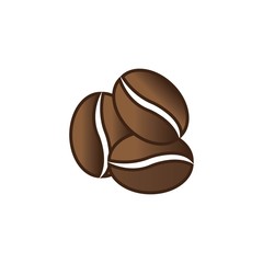 coffee beans template vector icon illustration