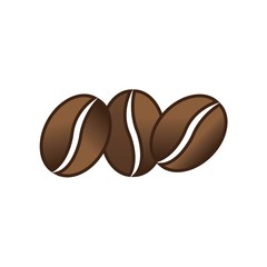 coffee beans template vector icon illustration