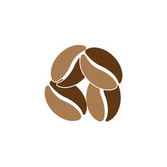 coffee beans template vector icon illustration