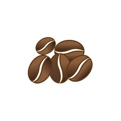 coffee beans template vector icon illustration