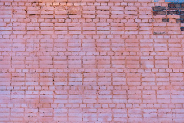Fototapeta premium Low contrast texture of red bricks wall as a background