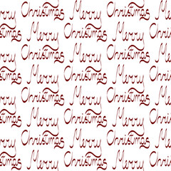 Merry christmas 2020 caligrapthy seamless pattern, red colours