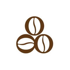 coffee beans template vector icon illustration