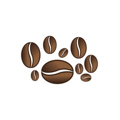 Obraz premium coffee beans template vector icon illustration