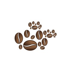 coffee beans template vector icon illustration
