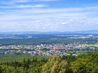 Blick von der Burg Frankenstein, Bergstrasse, Deutschland, Hesse