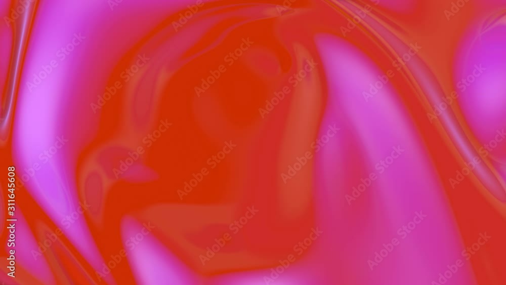 Poster smooth deformable surface of neon color. abstract three-dimensional animated background. 3d render