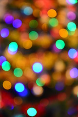 Gold abstract bokeh background for Christmas or New year.