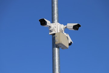 Video Cameras on the metal pipe