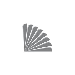 book logo and book icon design template