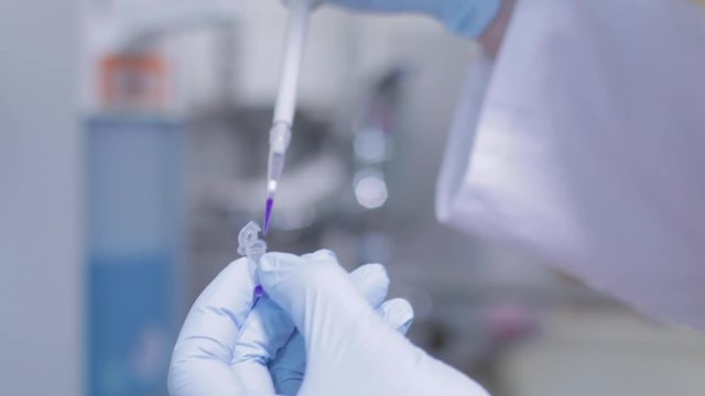 Pipettieren im Labor