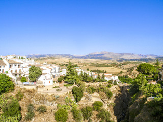 Fototapeta na wymiar Ronda, Malaga, Andalusien, Spanien, Altstadt, Schlucht El Tajo