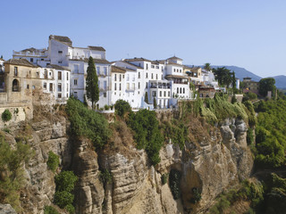 Fototapeta na wymiar Ronda, Malaga, Andalusien, Spanien, Altstadt, Schlucht El Tajo