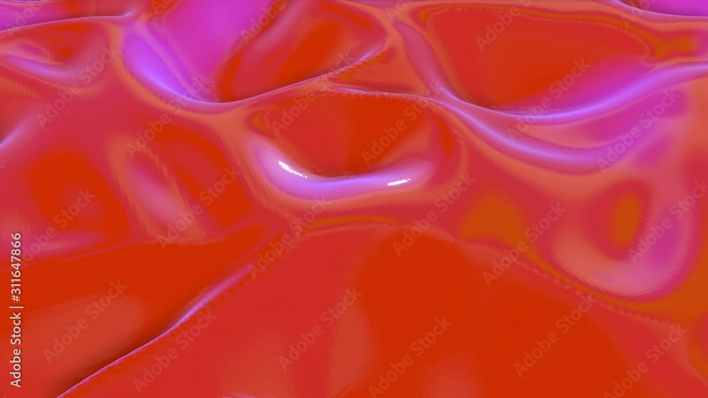 Aufkleber smooth deformable surface of neon color. abstract three-dimensional animated background. 3d render