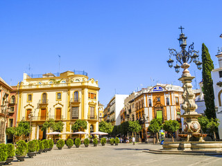 Sevilla, Andalusien, Spanien, Domplatz