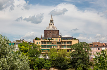 Fototapeta na wymiar a view of Pavia city and the tower of the Cathedral, Lombardy, Italy