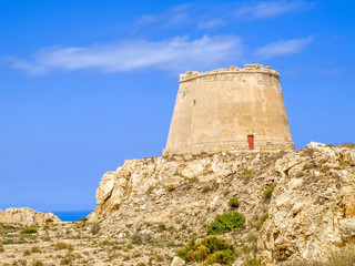 Naklejka premium Steppe in Andalusien, Cabo de Gata, Spanien, Andalusien