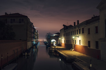 Fototapeta na wymiar Venice night cityscape