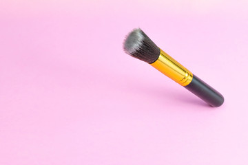Makeup products. Cosmetic drawing brushes for powder with copy s