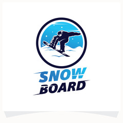 Winter Sport Logo. Snowboarding Logo Design Template