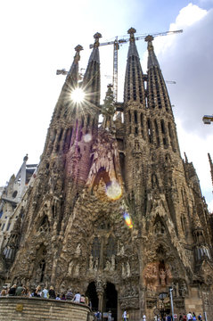 Barcelona, Kathedrale Sagrada Familia, Architekt Antonio Gaudi,