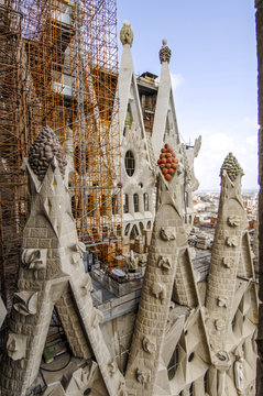 Barcelona, Kathedrale Sagrada Familia, Architekt Antonio Gaudi,