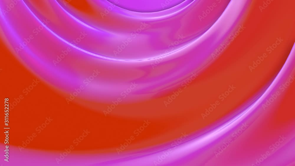 Aufkleber smooth deformable uneven neon tube. abstract three-dimensional animated background. 3d render