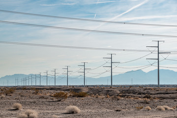 USA, Nevada, Clark County, Tule Springs Fossil Beds National Monument: A renewable energy...