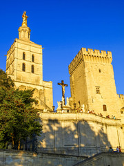 Papstpalast, Stadtansicht Avignon, Provence, Frankreich, Avignon